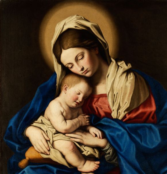 Madonna and child painting